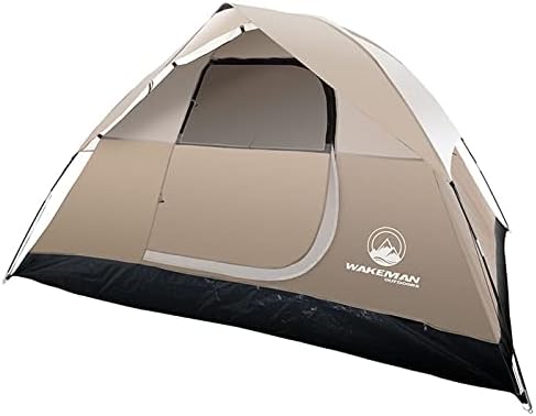 41m66ZmYY2L._AC_ Person Camping Tent - Water-Resistant Family Tent for Camping with Removable Rain Fly, Storage Pocket, and Carrying Bag by Wakeman Outdoors - Image 1