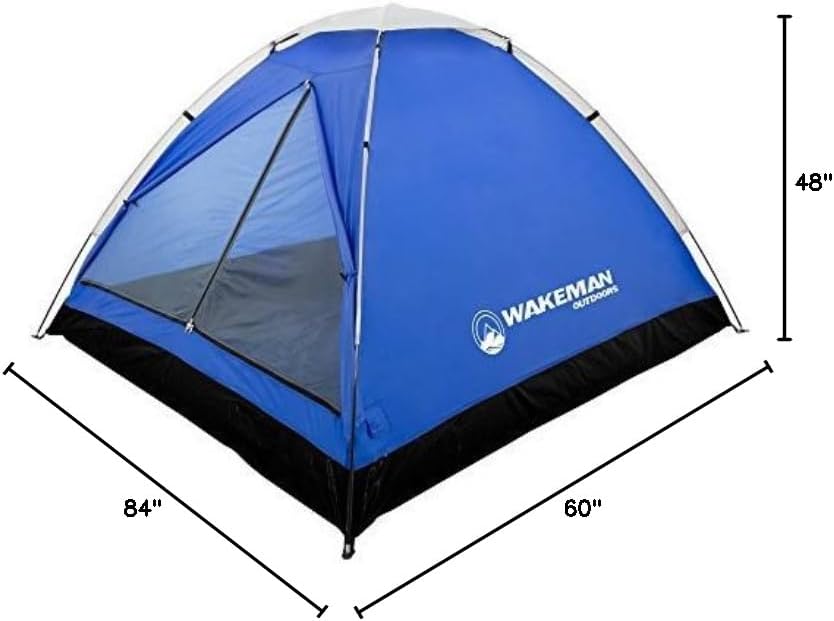 51HH5NcFIL._AC_SL1004_ 2 Person Camping Tent with Rain Fly and Carrying Bag – Lightweight Outdoor Pop Up Tents for Camping Essentials, Music Festivals, Backpacking, Hiking, or Beach Shelter by Wakeman Outdoors - Image 1