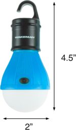 2-Pack of Portable LED Tent Light Bulbs - Indoor/Outdoor Hanging Lights with Three Settings - for Camping, Hiking, and Emergencies by Wakeman (Blue) - Image 2