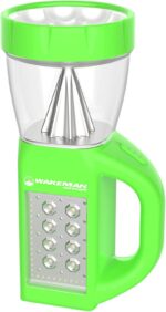 Wakeman 3 in 1 LED Lantern, Flashlight and Panel Light, Lightweight Camping Lantern Outdoors (for Camping Hiking Reading and Emergency) (Neon Green), 75-CL1007, 3.25"(L) x 4"(W) x 8"(H)