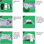 UNP Easy Beach Tent Pop Up Canopy UPF50+ Tent with Side Wall, Ground Pegs, and Stability Poles, Sun Shelter Rainproof, Waterproof for Camping Trips, Backyard Fun, Party Or Picnics - Image 6