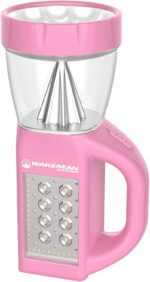 3-in-1 LED Lantern - Compact, Lightweight Camping Light, Flashlight, and Panel Illumination for Reading and Emergencies by Wakeman Outdoors (Pink)