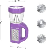 3-in-1 LED Lantern - Compact, Lightweight Camping Light, Flashlight, and Panel Illumination for Reading and Emergencies by Wakeman Outdoors (Purple) - Image 2