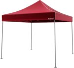 Pop-Up Outdoor Canopy Shade - 10x10 Water-Resistant Party Tent with Instant Setup and Portable Carrying Bag for Storage or Transport by Stalwart (Red)