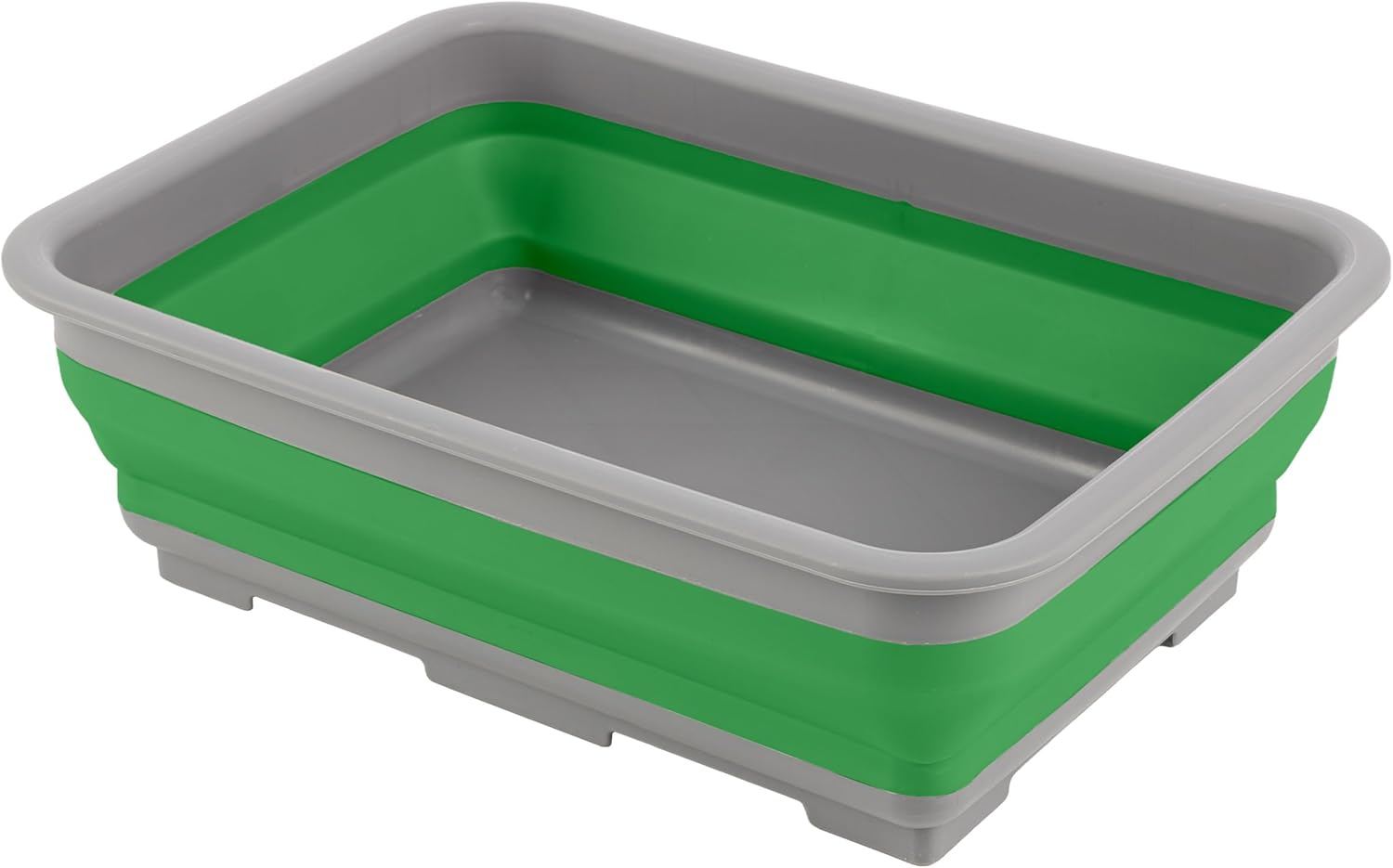 61dVFdRU-LL._AC_SL1500_ Collapsible Bucket for Cleaning - 7.27L Foldable Wash Bin Dish Tub - Collapsible Wash Basin or Camping Sink for Beach, Tailgating, or Soaking Laundry - Cleaning Supplies by Wakeman (Green) - Image 1