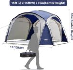 UNP Easy Beach Tent Pop Up Canopy UPF50+ Tent with Side Wall, Ground Pegs, and Stability Poles, Sun Shelter Rainproof, Waterproof for Camping Trips, Backyard Fun, Party Or Picnics - Image 2