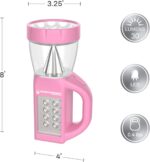 3-in-1 LED Lantern - Compact, Lightweight Camping Light, Flashlight, and Panel Illumination for Reading and Emergencies by Wakeman Outdoors (Pink) - Image 2