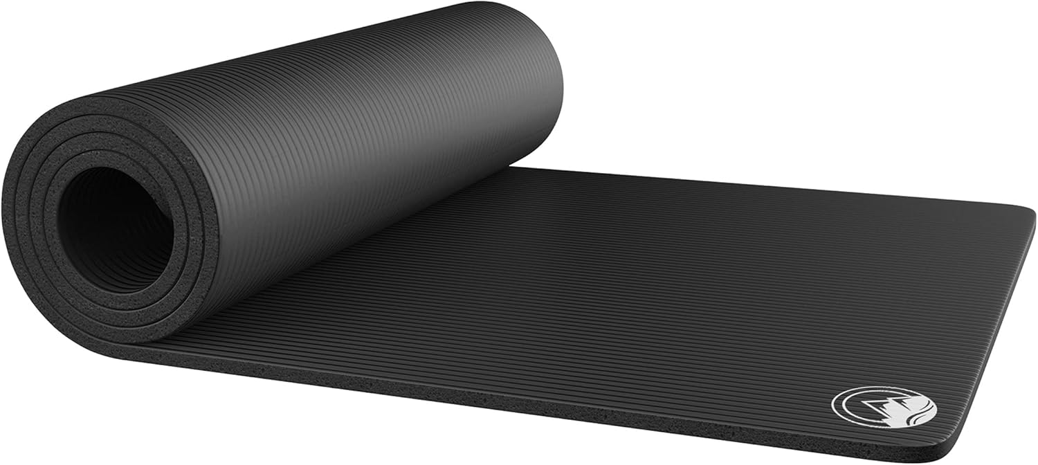 71-1YW3OKL._AC_SL1500_ Foam Sleeping Pad - Lightweight 0.5-Inch Mat for Camping, Cots, Tents, Backpacking, and Yoga - Non-Slip and Waterproof with Handle by Wakeman (Black) - Image 1