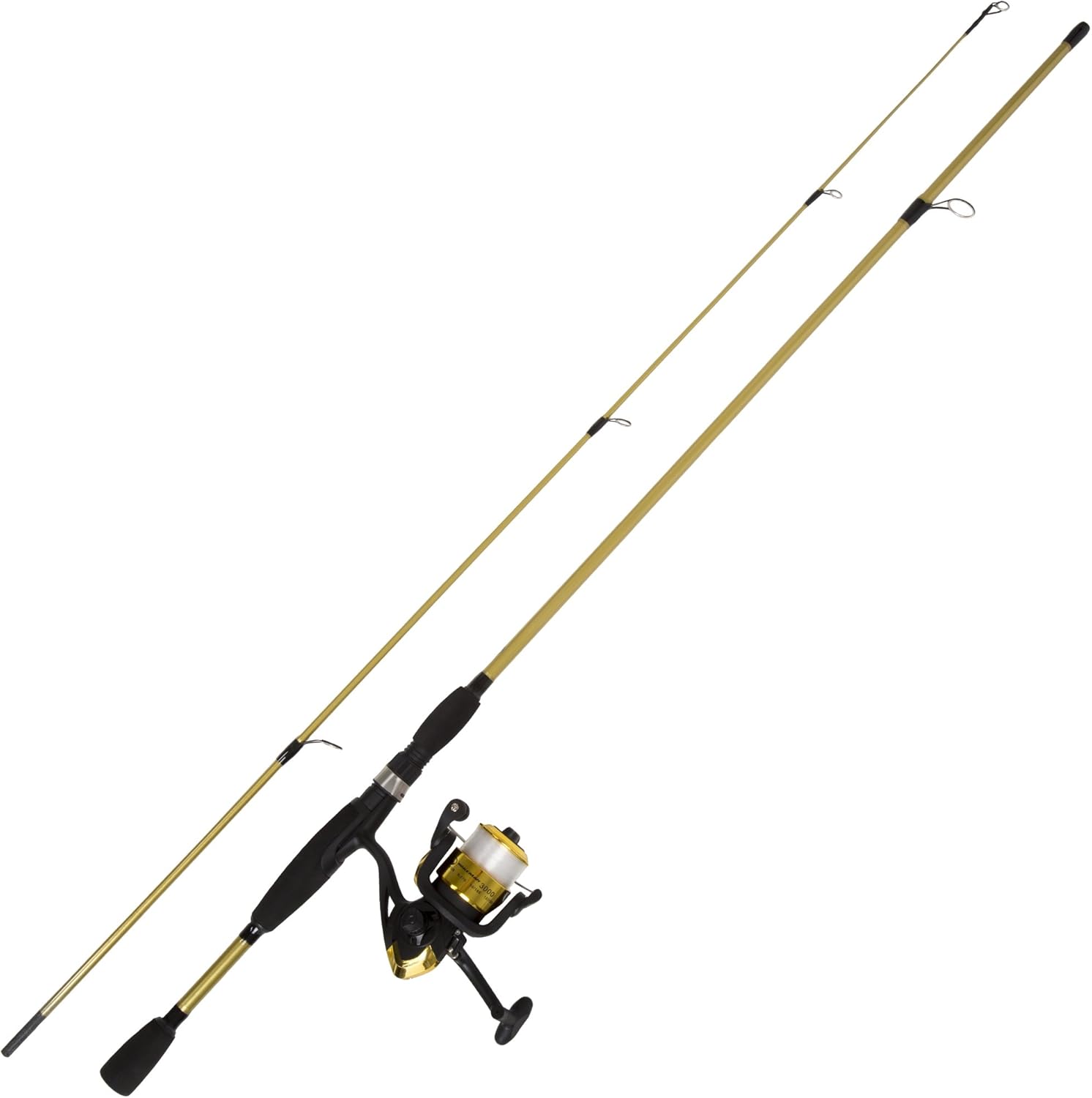 71-5HxPYUPL._AC_SL1500_ Fiberglass Fishing Pole - Strike Series 78-Inch Collapsible Rod and Spinning Reel Combo, EVA Handle, Pre-Spooled Reel, Fishing Gear for Catching Walleye, Bass, Trout, and More by Wakeman - Image 1