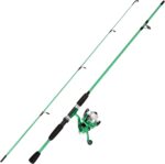Wakeman Fiberglass Fishing Rod and Reel Combo – 2-Piece 65-Inch Medium Action Spinning Rod Set for Lake Fishing