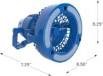 Camping Lantern with Portable Fan for Travel - Weather-Resistant 18 LED Light for Tents, Hiking, and Power Outages by Wakeman (Blue) - Image 2