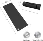 Foam Sleeping Pad - Lightweight 0.5-Inch Mat for Camping, Cots, Tents, Backpacking, and Yoga - Non-Slip and Waterproof with Handle by Wakeman (Black) - Image 8