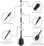 Wakeman Outdoors Tactical Utility Shovel– Compact Folding Survival Metal Spade Multitool for Camping, Hunting and Hiking with Nylon Carrying Bag - Image 3