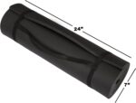 Thick Yoga Mat - Double Sided 1/2-Inch Workout Mat - 72x24-Inch Exercise Pad for Home Gym Fitness or Pilates with Carrying Strap by Wakeman (Black) - Image 6