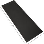 Thick Yoga Mat - Double Sided 1/2-Inch Workout Mat - 72x24-Inch Exercise Pad for Home Gym Fitness or Pilates with Carrying Strap by Wakeman (Black) - Image 4