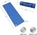 Foam Sleeping Pad - Lightweight 0.5-Inch-Thick Waterproof Camping Mat with Carrying Handle for Cots, Tents, Hiking, and Sleepovers by Wakeman (Blue) - Image 2