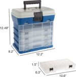 Storage Tool Box Organizer - Utility Box with 4 Drawers and 19 Compartments for Camping Supplies and Fishing Tackle by Wakeman Outdoors - Image 6