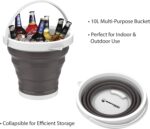 Wakeman 75-CMP1039 Outdoors Multiuse Collapsible Portable Water/Ice Bucket - Image 3