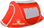 Pop-up Tent 2 Person, Water Resistant Barrel Style Tent for Camping with Rain Fly and Carry Bag, Sunchaser 2-Person Tent by Wakeman Outdoors (Red),75-CMP1033