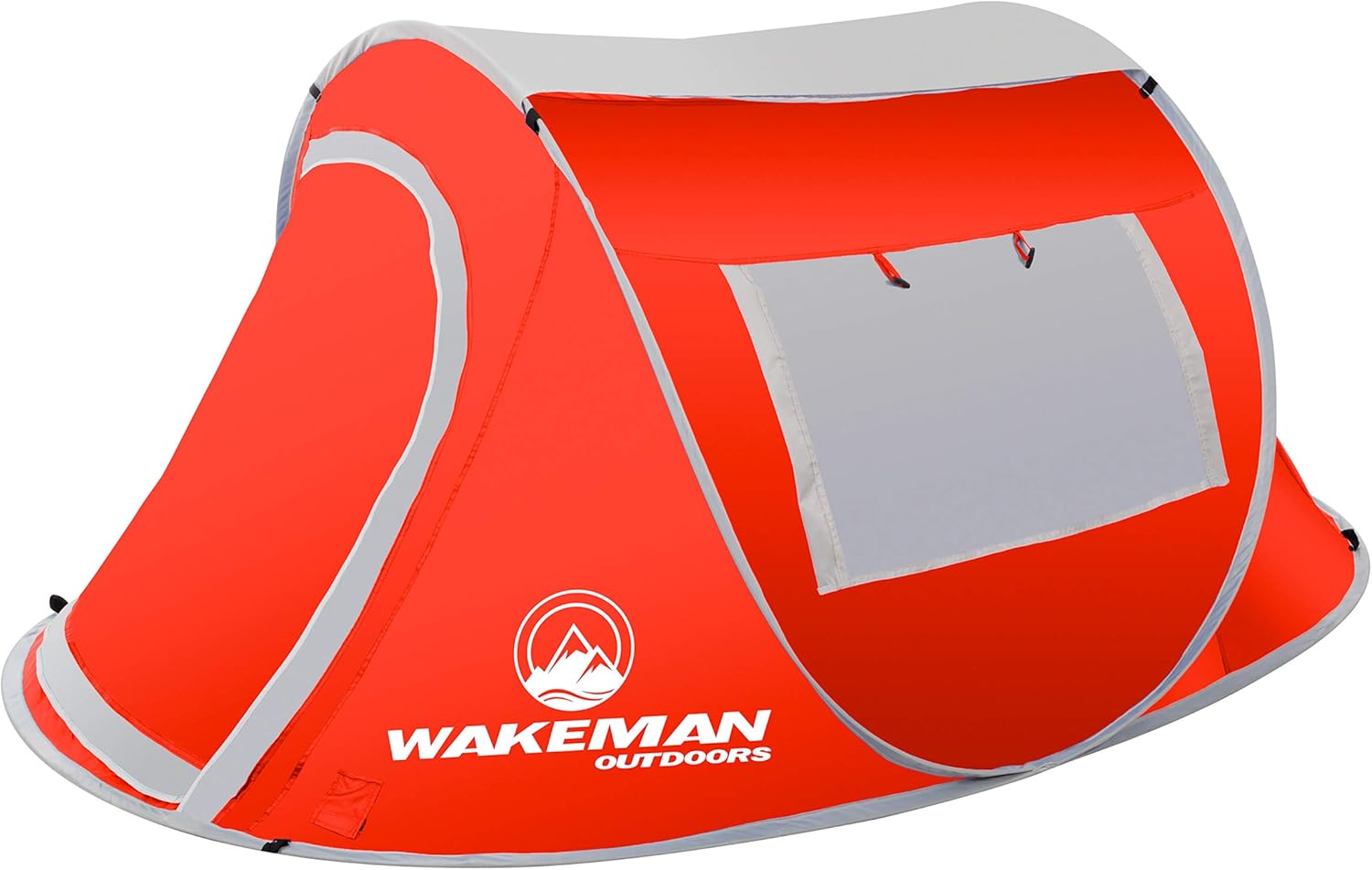 71NFBNOoymL._AC_SL1500_ Pop-up Tent 2 Person, Water Resistant Barrel Style Tent for Camping with Rain Fly and Carry Bag, Sunchaser 2-Person Tent by Wakeman Outdoors (Red),75-CMP1033 - Image 1