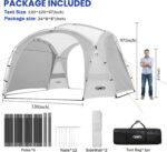 UNP Easy Beach Tent Pop Up Canopy UPF50+ Tent with Side Wall, Ground Pegs, and Stability Poles, Sun Shelter Rainproof, Waterproof for Camping Trips, Backyard Fun, Party Or Picnics - Image 4