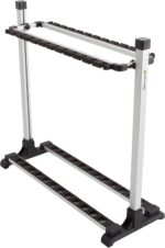 Wakeman Outdoors Fishing Rod Rack- Aluminum Freestanding Floor Storage, Organizer Stand for Home or Garage, Fits 24 Freshwater or Saltwater Rods, Black, Model: 80-FSH5020 - Image 3