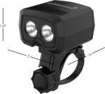 Bike Light-LED Front Bicycle Headlight-Bright USB Rechargeable Handlebar Lamp, 360° Mobility, Detachable, Compact for Road Safety by Wakeman Outdoors - Image 2