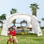 UNP Easy Beach Tent Pop Up Canopy UPF50+ Tent with Side Wall, Ground Pegs, and Stability Poles, Sun Shelter Rainproof, Waterproof for Camping Trips, Backyard Fun, Party Or Picnics - Image 2