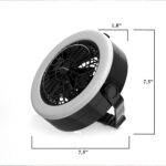 2-In-1 Camping Lantern with Fan - Portable Camping Light with 12 Bright LED Bulbs, USB, and Rechargeable Battery by Wakeman - Image 6