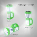 Wakeman 3 in 1 LED Lantern, Flashlight and Panel Light, Lightweight Camping Lantern Outdoors (for Camping Hiking Reading and Emergency) (Neon Green), 75-CL1007, 3.25"(L) x 4"(W) x 8"(H) - Image 3
