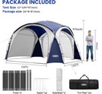 UNP Easy Sun Shelter Beach Tent Pop Up Canopy Event Cabana UPF 50+ Shade Tent 4-6 Person Rainproof, Waterproof for Camping Trips, Backyard Fun, Party Or Picnics with Side Wall (12 x 12 ft, Blue) - Image 5