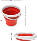 Wakeman 75-CMP1039 Outdoors Multiuse Collapsible Portable Water/Ice Bucket - Image 2