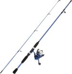 Wakeman Fiberglass Fishing Rod and Reel Combo – 2-Piece 65-Inch Medium Action Spinning Rod Set for Lake Fishing