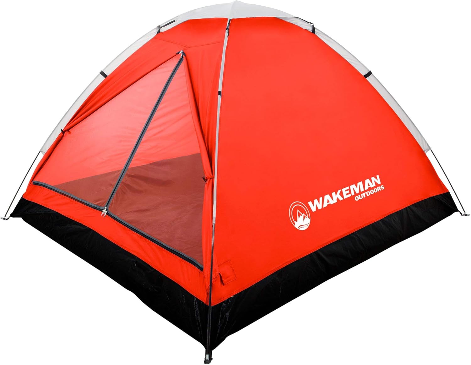 71qbQmEEMFL._AC_SL1500_ 2 Person Camping Tent with Rain Fly and Carrying Bag - Water-Resistant Outdoor Tent for Backpacking, Hiking, or Festivals by Wakeman Outdoors (Red) - Image 1