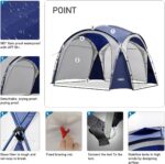 UNP Easy Beach Tent Pop Up Canopy UPF50+ Tent with Side Wall, Ground Pegs, and Stability Poles, Sun Shelter Rainproof, Waterproof for Camping Trips, Backyard Fun, Party Or Picnics - Image 6