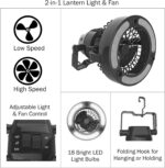 LED Lantern, 2 in 1 Battery Powered Fan and Lantern by Wakeman Outdoors (Portable Fan) - Image 3