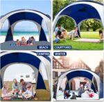 UNP Easy Beach Tent Pop Up Canopy UPF50+ Tent with Side Wall, Ground Pegs, and Stability Poles, Sun Shelter Rainproof, Waterproof for Camping Trips, Backyard Fun, Party Or Picnics - Image 8
