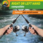 Wakeman Fiberglass Fishing Rod and Reel Combo – 2-Piece 65-Inch Medium Action Spinning Rod Set for Lake Fishing - Image 6