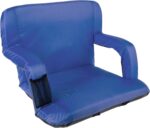 Wakeman Outdoors Wide Stadium Seat Chair Bleacher Cushion- Padded Back Support, Armrests