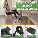 Under Desk Exercise Bike Pedal Exerciser – Mini Stationary Cycle with Adjustable Resistance, Calorie Tracker & Foldable Design – Compact Pedal Machine for Home, Office, or Physical Therapy by Wakeman - Image 5