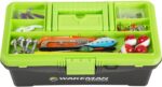 Fishing Single Tray Tackle Box- 55 Piece Tackle Gear Kit Includes Sinkers, Hooks Lures Bobbers Swivels and Fishing Line By Wakeman Outdoors Lime Green - Image 2