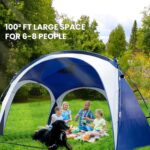 UNP Easy Beach Tent Pop Up Canopy UPF50+ Tent with Side Wall, Ground Pegs, and Stability Poles, Sun Shelter Rainproof, Waterproof for Camping Trips, Backyard Fun, Party Or Picnics - Image 3