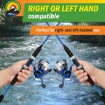 Wakeman Fiberglass Fishing Rod and Reel Combo – 2-Piece 65-Inch Medium Action Spinning Rod Set for Lake Fishing - Image 6