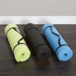 Thick Yoga Mat - Double Sided 1/2-Inch Workout Mat - 72x24-Inch Exercise Pad for Home Gym Fitness or Pilates with Carrying Strap by Wakeman (Black) - Image 7