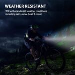 Wakeman Outdoors LED Bicycle Lights Set- Water Resistant Bike Front Headlight and Back Tail Light with 5 Flashing Red Light Modes for Biking Safety - Image 4