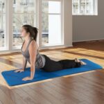 Thick Yoga Mat - Double Sided 1/2-Inch Workout Mat - 71x24-Inch Exercise Pad for Home Gym Fitness or Pilates with Carrying Strap by Wakeman (Blue) - Image 2