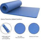 Foam Sleeping Pad - Lightweight 0.5-Inch-Thick Waterproof Camping Mat with Carrying Handle for Cots, Tents, Hiking, and Sleepovers by Wakeman (Blue) - Image 3