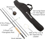 Wakeman Outdoors Fly Fishing Rod & Reel Combo Starter Kit with Case and Accessories - Image 3