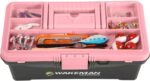 55-Piece Fishing Tackle Set - Tackle Box Includes Sinkers, Hooks, Lures, Bobbers, Swivels, Fishing Line, and More - Fishing Gear by Wakeman (Pink) - Image 3