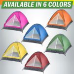 2 Person Camping Tent with Rain Fly and Carrying Bag - Lightweight Outdoor Pop Up Tents for Camping Essentials, Music Festivals, Backpacking, Hiking, or Beach Shelter by Wakeman Outdoors - Image 9